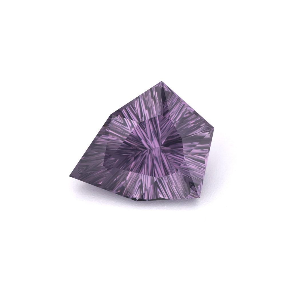 2 ct Lavender Spinel Concave Precision Cut, Genuine Shield Shaped Purple Spinel from Sri Lanka, Fancy Cut Spinel